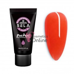 PolyGel UV LED pentru unghii false SELA Profesional de 30ml Cod 009 Corai Transparent